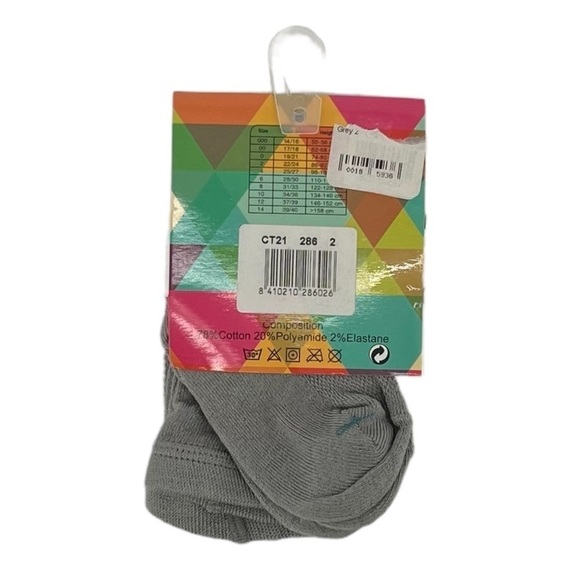 NWT Zubii Gray Tights Size 2 (Shoe Size 22-24) Girl’s - Picture 2 of 3